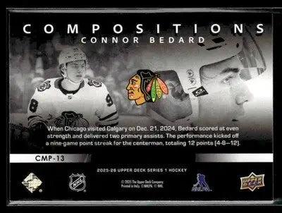 2025-26 Upper Deck #CMP-13 Connor Bedard Compositions - Hockey Card Single