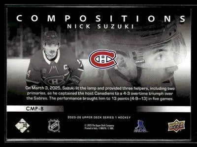 2025-26 Upper Deck #CMP-8 Nick Suzuki Compositions
