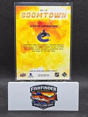 2025-26 Upper Deck Series 2 - Boomtown Kiefer Sherwood #BT-12 - Hockey Card Single