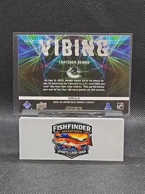 2025-26 Upper Deck Series 2 - Vibing Thatcher Demko #VB-22 Speckle - Hockey Card Single