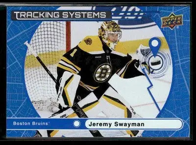 2025-26 Upper Deck #TS-5 Jeremy Swayman Tracking Systems - Hockey Card Single