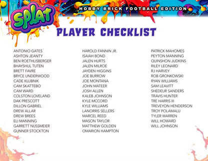 2025 Wild Card Splat Football Cards Breakers Brick Box | Columbia Sports Cards