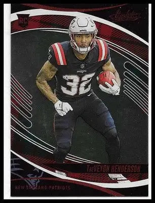2025 Absolute #188 TreVeyon Henderson Purple Parallel RC New England Patriots RB