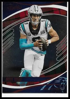 2025 Absolute #80 Bryce Young Blue Parallel Carolina Panthers QB