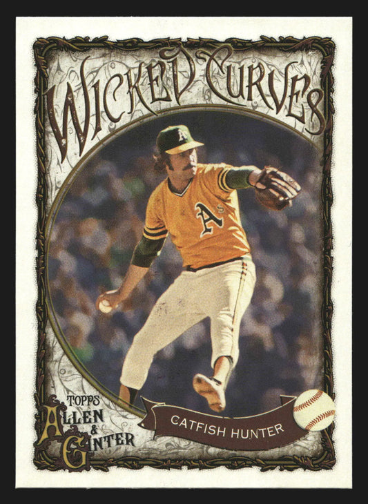 2025 Allen & Ginter Wicked Curves #WC-30 Catfish Hunter Athletics HOF - Baseball Card Single