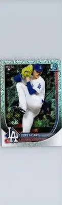 Roki Sasaki Bowman baseball card from 2025 Bowman Chrome Mojo Refractor series