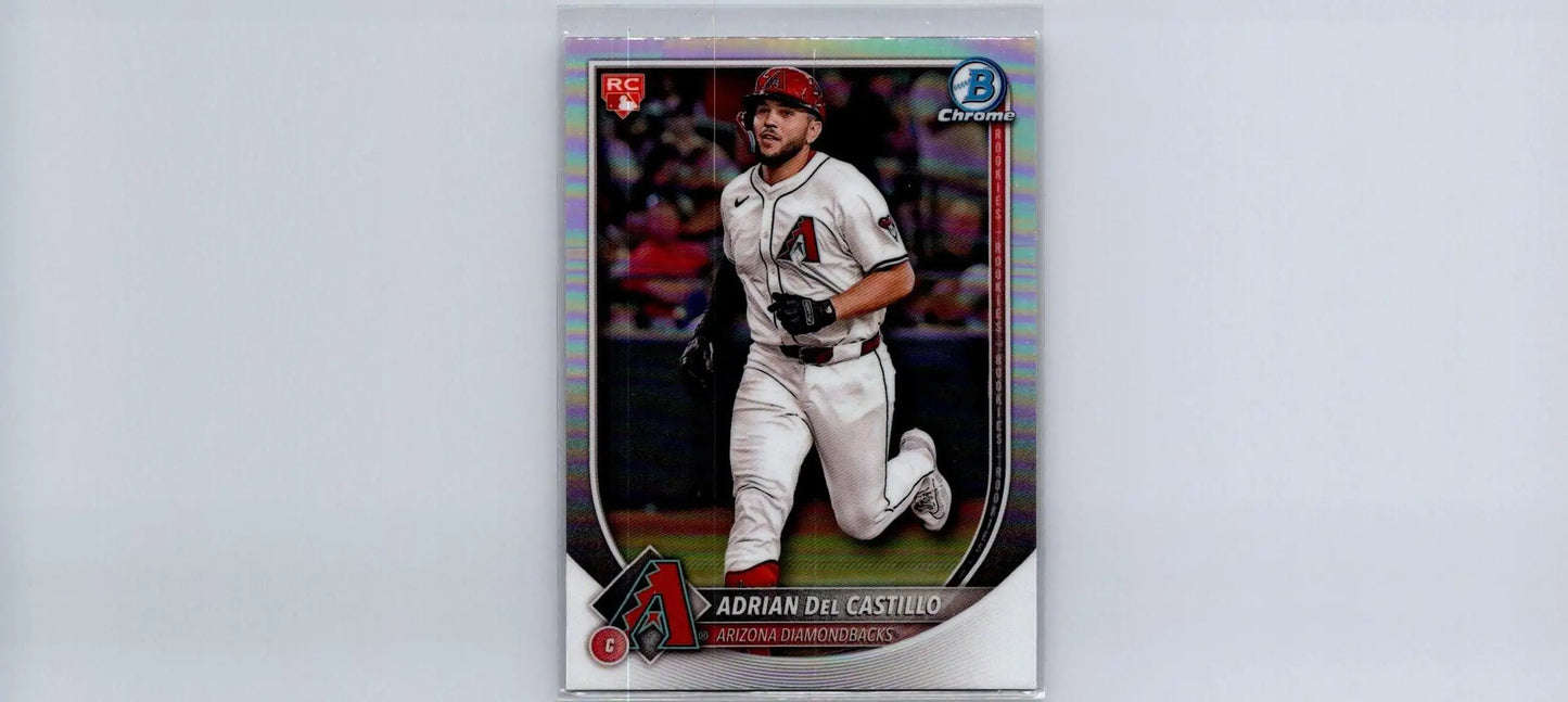 Adrian Del Castillo baseball card from 2025 Bowman Chrome Red Rookie Logo set