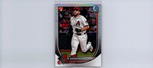 Adrian Del Castillo baseball card from 2025 Bowman Chrome Red Rookie Logo set