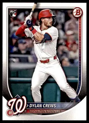 Original gloss Dylan Crews rookie Nationals baseball card from 2025 Bowman #42