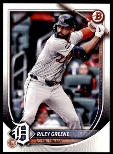 Original gloss Riley Greene baseball card 2025 Bowman NM-MT Tigers ID 77990