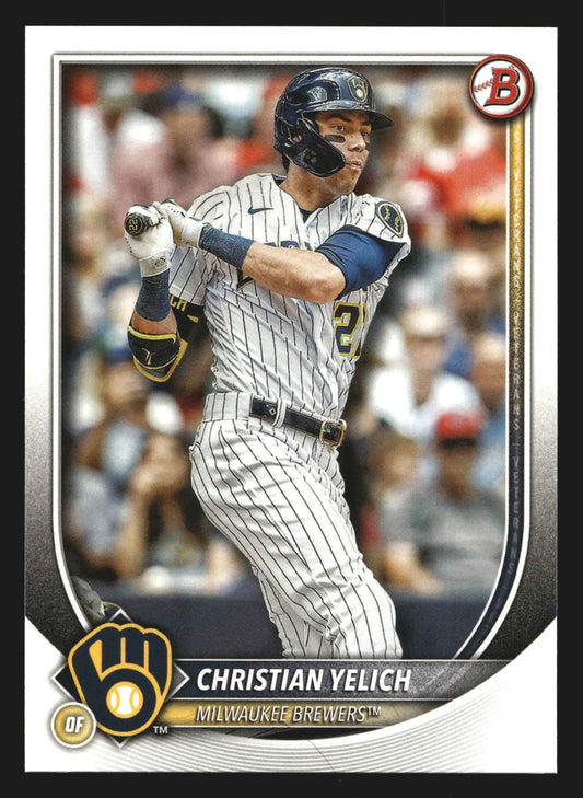 2025 Bowman #67 Christian Yelich Milwaukee Brewers - Baseball Card Single