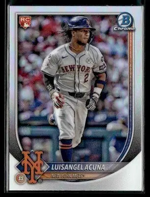 2025 Bowman #83 Luisangel Acuña Bowman Chrome Red Rookie Logo - Baseball Card Single