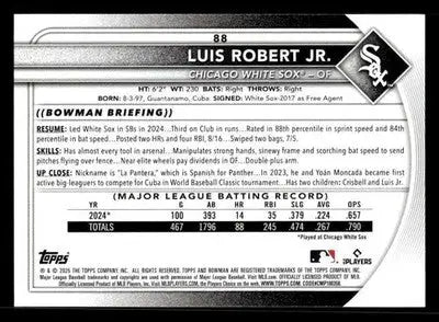 2025 Bowman #88 Luis Robert Jr. - Baseball Card Single