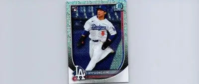 Baseball trading card of Hyeseong Kim from 2025 Bowman Chrome collection