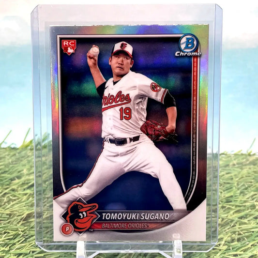 2025 Bowman Baseball Chrome Refractor Red Rookie RC Tomoyuki Sugano #41 SSP - Baseball Card Single