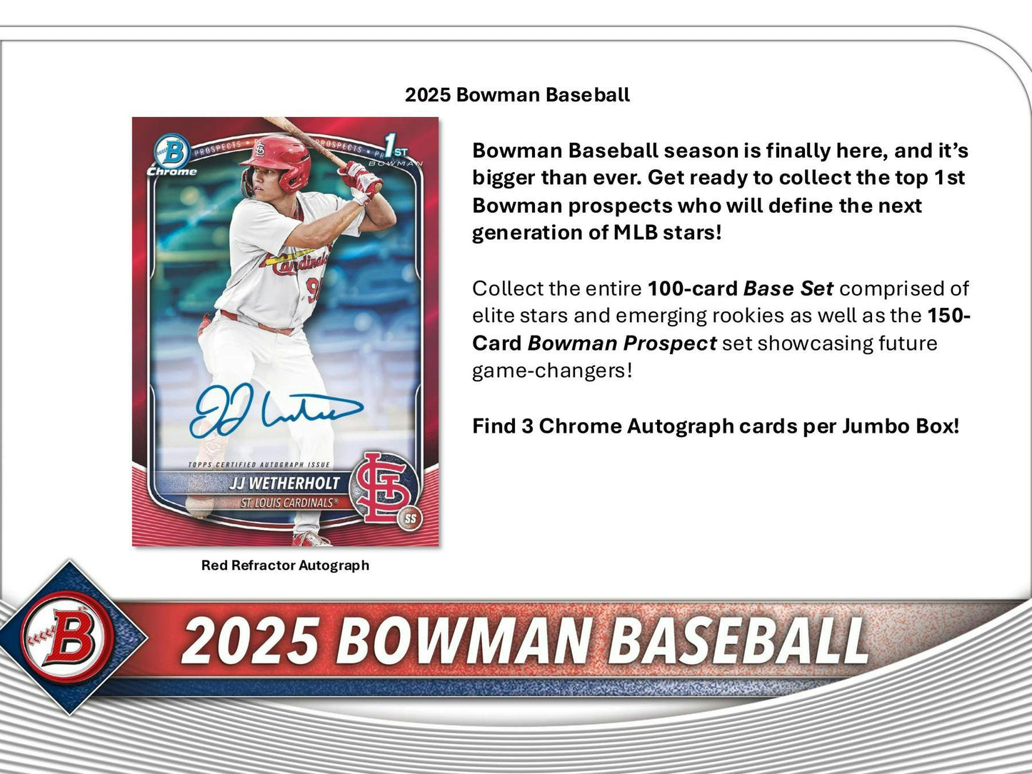 2025 Bowman Baseball Hobby Jumbo Box