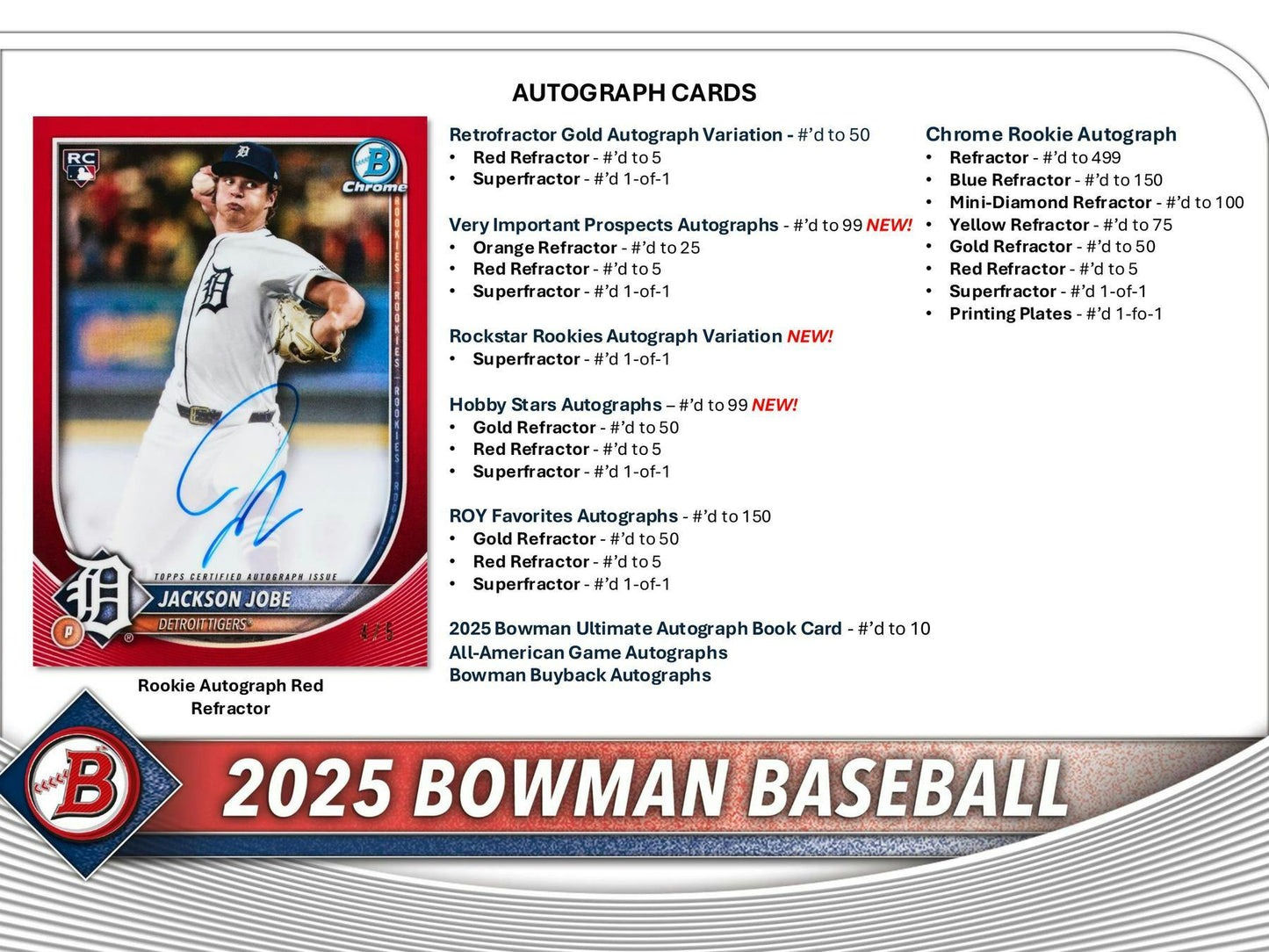 2025 Bowman Baseball Hobby Jumbo Box