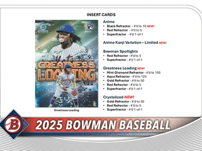 2025 Bowman Baseball Hobby Jumbo Box