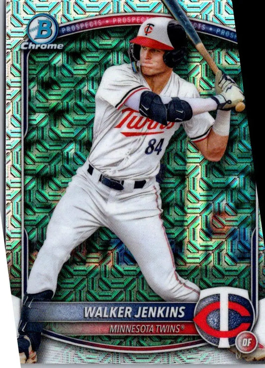 2025 Bowman Walker Jenkins Chrome Prospects Mojo Refractor baseball card