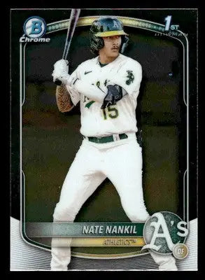 2025 Bowman #BCP-102 Nate Nankil Chrome Prospects - Baseball Card Single