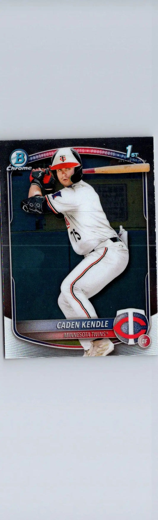 Caden Kendle Chrome prospects baseball trading card from 2025 Bowman BCP-113
