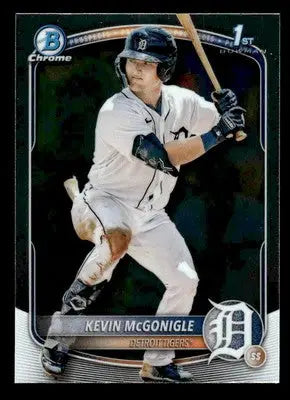 Baseball card of Kevin McGonigle from 2025 Bowman BCP-79 Chrome Prospects series