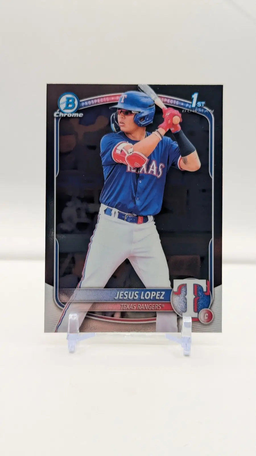 2025 Bowman #BCP-88 JESUS LOPEZ 1ST CHROME RC ROOKIE RANGERS #BCP-88 - Baseball Card Single