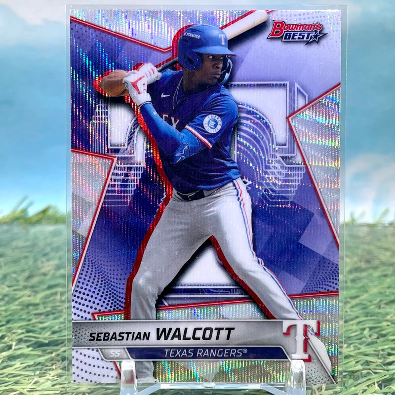 2025 Bowman Best Sebastian Walcott Wave Refractor #TP-25 Rangers - Baseball Card Single