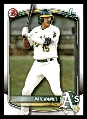 2025 Bowman #BP-102 Nate Nankil Prospects - Baseball Card Single