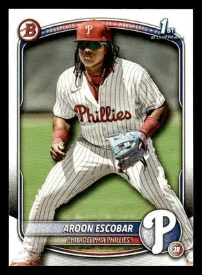 2025 Bowman #BP-65 Aroon Escobar Prospects - Baseball Card Single