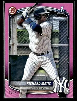 2025 Bowman #BP-71 Richard Matic Pink #134/175 - Baseball Card Single