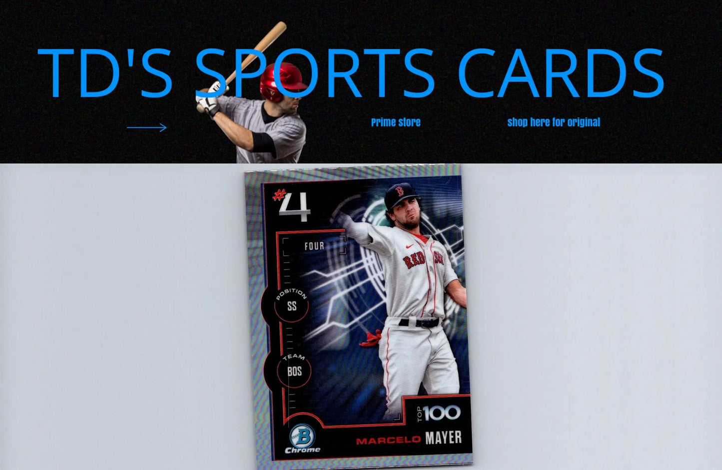 Marcelo Mayer Bowman Scouts Top 100 baseball card from 2025 Bowman #BTP-4