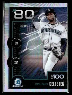 2025 Bowman #BTP-80 Felnin Celesten Bowman Scouts Top 100 - Baseball Card Single