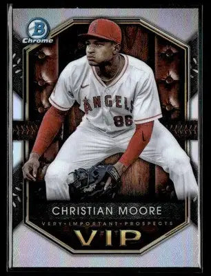 2025 Bowman Christian Moore #VIP-12 Very Important Prospects Los Angeles Angels - Baseball Card Single