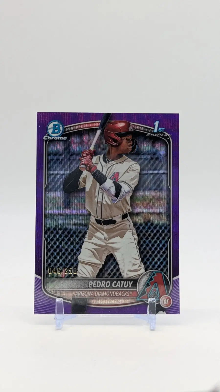 2025 Bowman Chrome 1st Purple Pedro Catuy #BCP-210 Diamondbacks /250 - Baseball Card Single