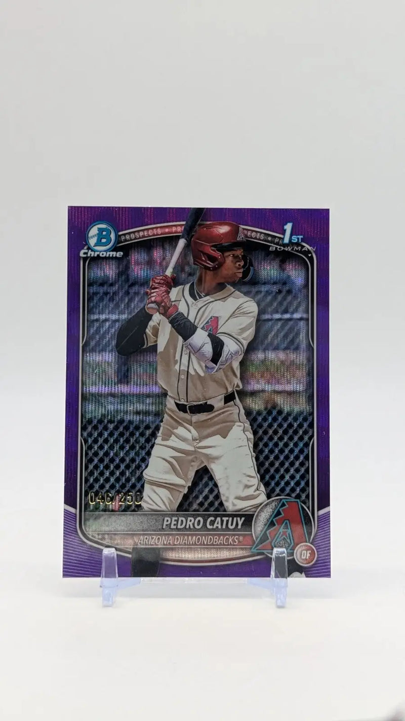 2025 Bowman Chrome 1st Purple Pedro Catuy #BCP-210 Diamondbacks /250 - Baseball Card Single