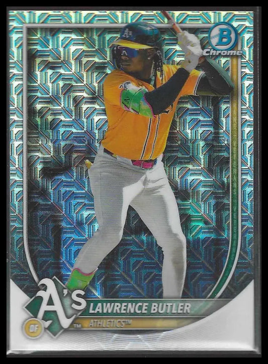 2025 Bowman Chrome #65 Lawrence Butler Mojo Refractors Athletics - Baseball Card Single