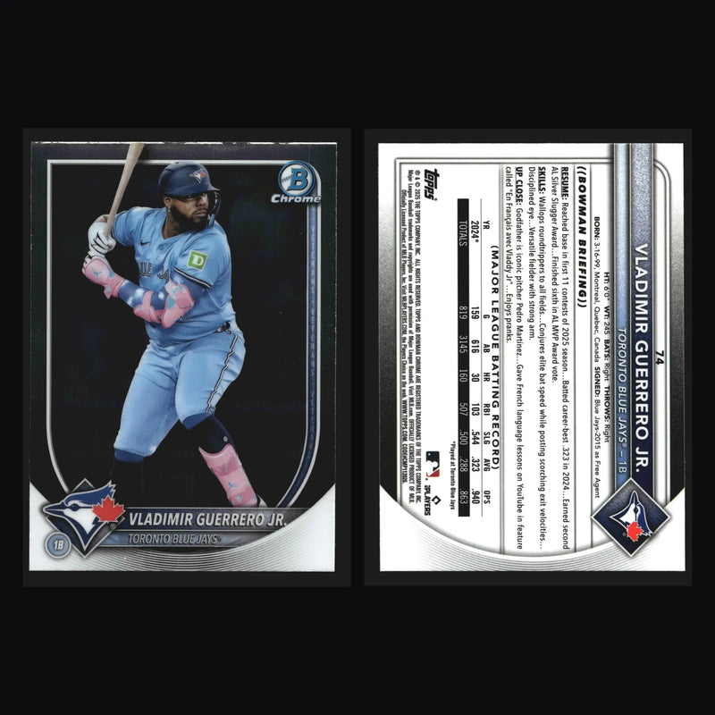 2025 Bowman Chrome #74 Vladimir Guerrero Jr Toronto Blue Jays
