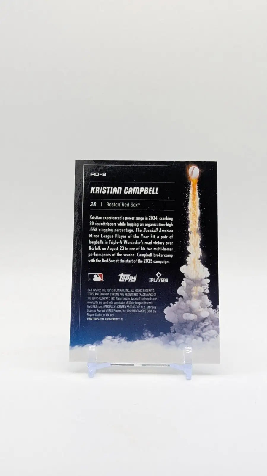2025 Bowman Chrome Adios AD-8 Kristian Campbell (RC) - Baseball Card Single