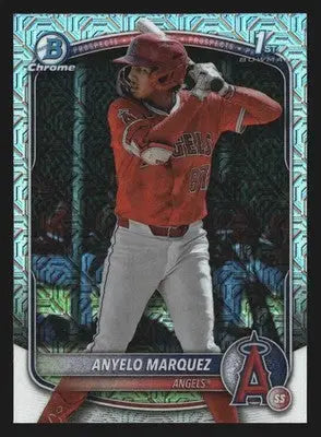 2025 Bowman Chrome Anyelo Marquez #BCP-201 Mega Box Mojo Refractor Angels - Baseball Card Single