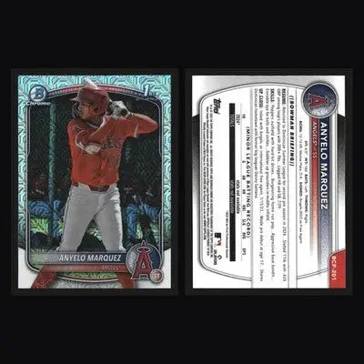 2025 Bowman Chrome Anyelo Marquez #BCP-201 Mega Box Mojo Refractor Angels - Baseball Card Single