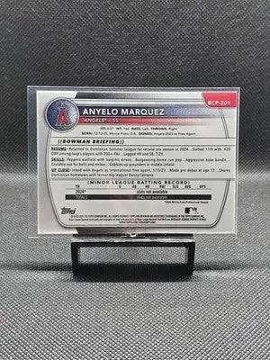 2025 Bowman Chrome- Anyelo Marquez- Laser Refractor #BCP-201 - Baseball Card Single