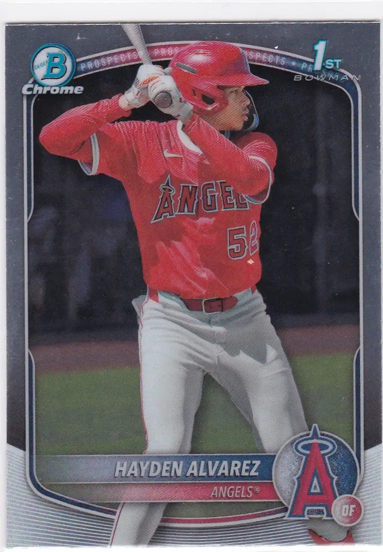 2025 Bowman Chrome #BCP-12 Hayden Alvarez 1st Bowman Los Angeles Angels