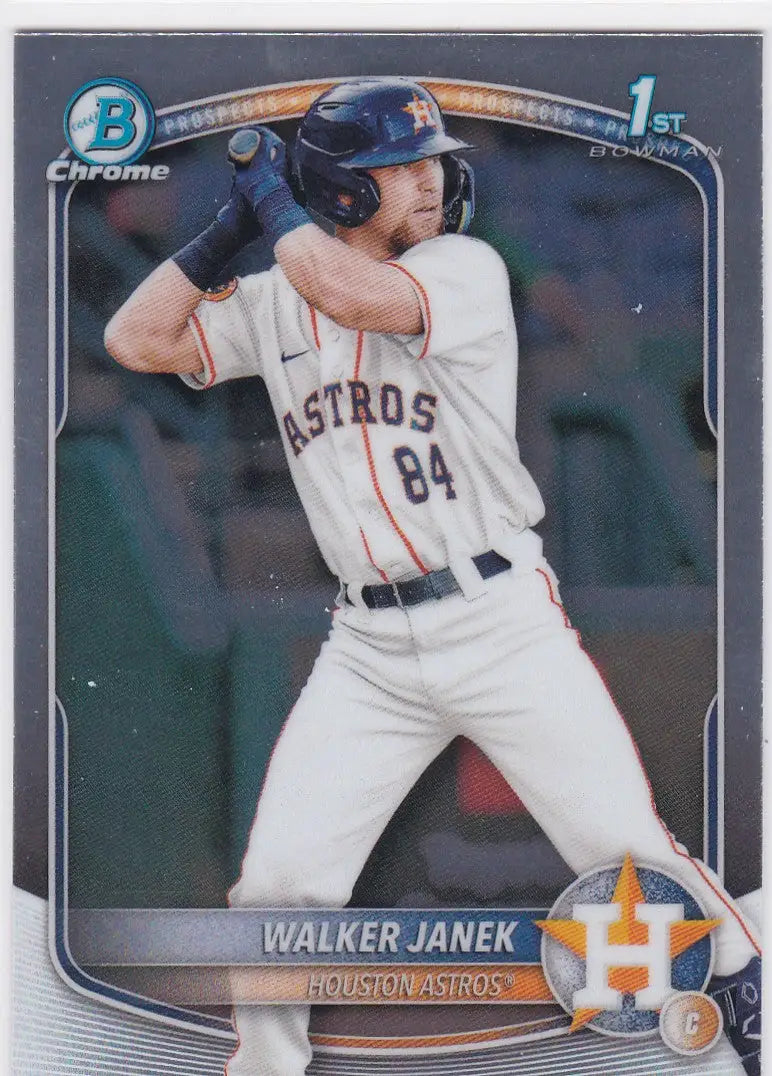Baseball card featuring Walker Janek 1st Bowman Detroit Tigers 2025 Bowman Chrome