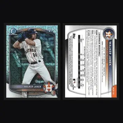 2025 Bowman Chrome #BCP-15 Walker Janek Mega Box Mojo Refractor Houston Astros - Baseball Card Single