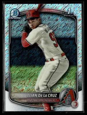 2025 Bowman Chrome #BCP-249 Elian De La Cruz Shimmer Refractor - Baseball Card Single