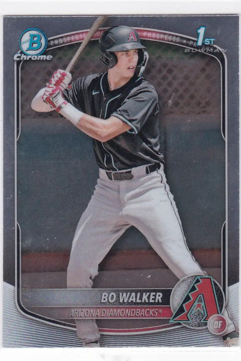 Bo Walker 1st Bowman baseball card from 2025 Bowman Chrome Arizona Diamondbacks series