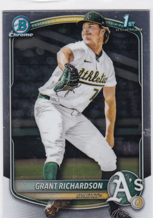 2025 Bowman Chrome #BDC-171 Grant Richardson 1st Bowman Athletics - Baseball Card Single