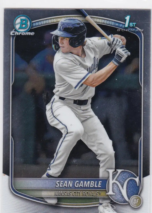 2025 Bowman Chrome #BDC-178 Sean Gamble 1st Bowman Kansas City Royals - Baseball Card Single