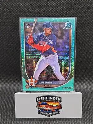 2025 Bowman Chrome - Cam Smith #77 Aqua Mojo Refractor /299 (RC)